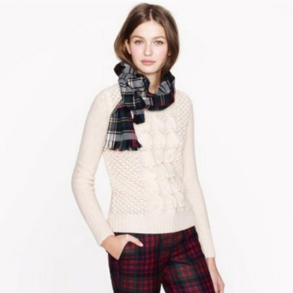 J. CREW Hand Knit Pom Pom Sweater